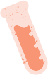 Test tube filled with 35 to 40 milliliters of blood reflecting a normal period blood loss Test tube filled with 35 to 40 milliliters of blood reflecting a normal period blood loss